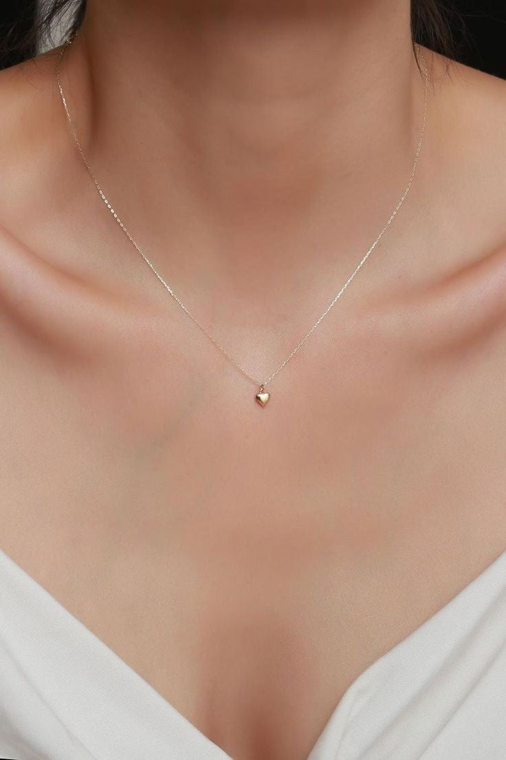 Tiny Heart Necklace | Pure 925 Silver
