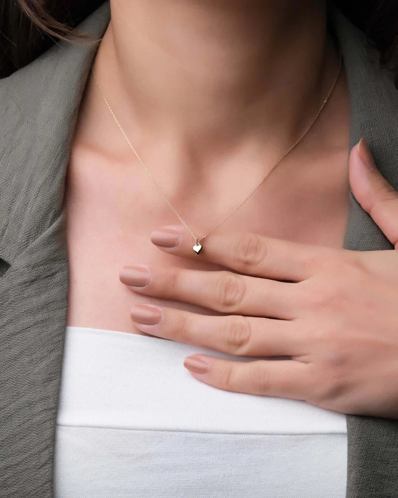 Tiny Heart Necklace | Pure 925 Silver