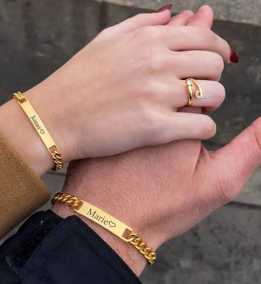 Engraving Couples Bracelet